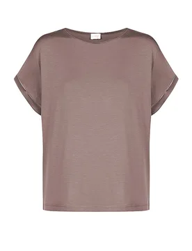 T-Shirt PURE CHIC milk n coffee marrone chiaro L - Mey - FashionsVida