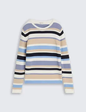 Knit structure crewneck female - M - FashionsVida