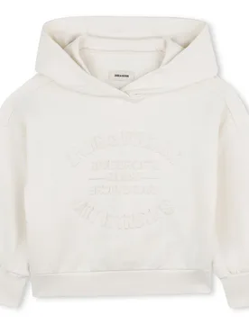 Felpa Con Cappuccio X6035 Off White 4 Anni - Zadig & Voltaire - FashionsVida