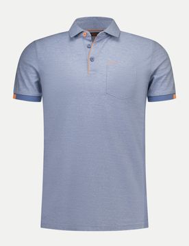 Poloshirt mit Brustlogo Blau M