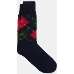 Calcetines de hombre cortos intarsia