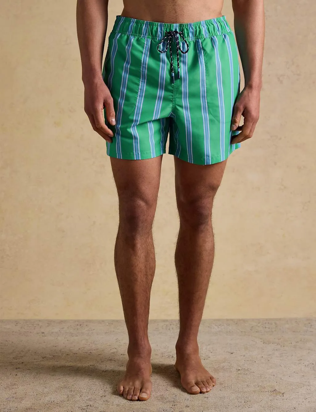 Quick Dry Striped Swim Shorts Green Mix male - Joules - FashionsVida