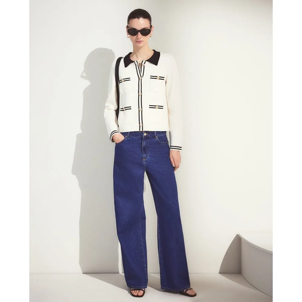 Chaqueta corta con cuello polo de mujer - Woman El Corte Inglés - FashionsVida