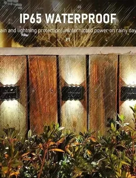 Piezas Luces solares de pared con iluminación hacia arriba y hacia abajo, decorativas ambientales para jardín, patio y pasillo - Shein - FashionsVida