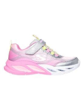 Sneakers argento e rosa con luci e tomaia glitter Cosmic Glow 35