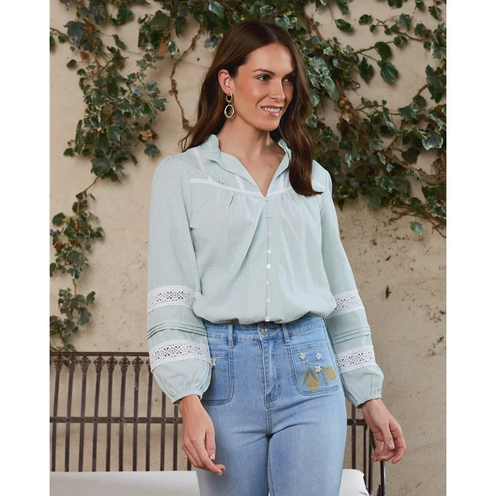 Camisa de manga larga estampada de mujer - Polin et Moi - FashionsVida
