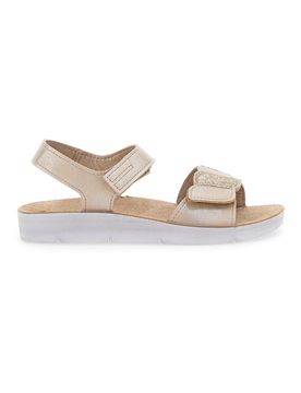 Sandali Beige Oro Con Chiusura Strappo 25 Cj 31