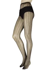Women's 1 Pair Geo Net Tights Black S/M - Black - Size: Small