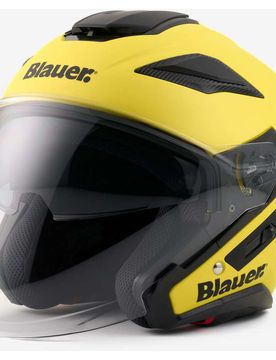 Casco Moto Jet JJ01 Doppia Visiera Mono Giallo taglia XS