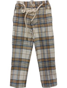Pantalone Panna/beige/azzurro A Quadri EPT6153B