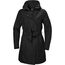 Welsey ii trench chaqueta impermeable mujer Negro (M)