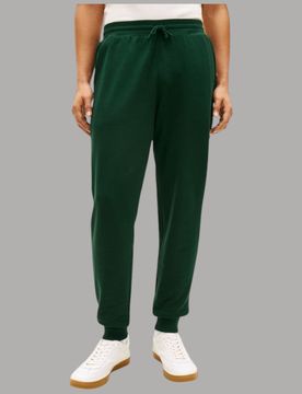 Jogger Garzato con Bandierina Ricamata in Cotone