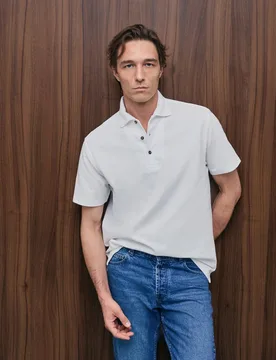 Polo de hombre manga corta pique camisero - Emidio Tucci - FashionsVida