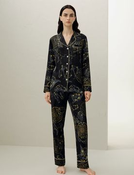 Ensemble Pyjama En Soie Soie De Mûrier De Haute Qualité Xs