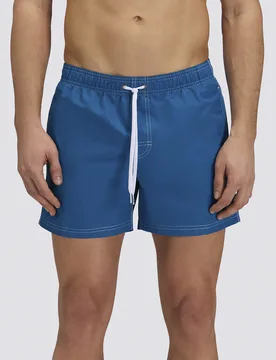 Boxer mare corto blu indaco con arcobaleno giallo verde e ottanio - Sundek - FashionsVida
