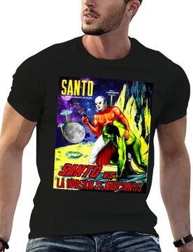 El Santo Vs. Los Marcianos T-Shirt Basic Casual Wear Short Sleeve Top - Aliexpress - FashionsVida