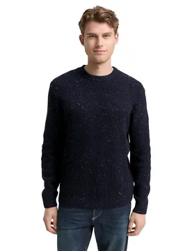 Maglione 108712 Navy Melange Multi Neps XL - Tom tailor - FashionsVida