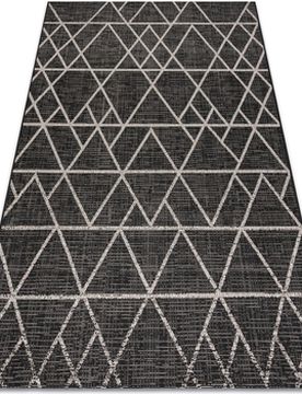 Teppiche Teppich Sizal Floorlux 20508 Schwarz / Silber 80x150 Cm 80x150 Cm