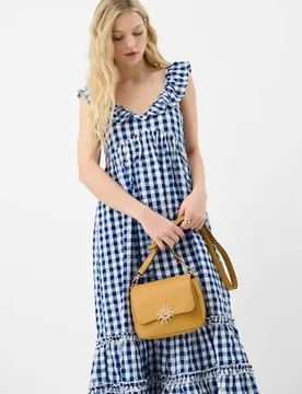 Faux Leather Cross Body Bag Yellow female - Accessorize - FashionsVida