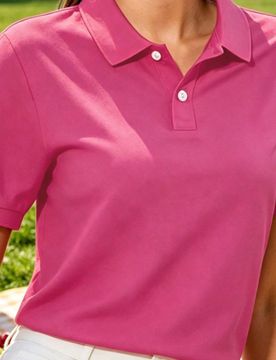 Camisa polo deportiva de verano de manga corta, de unicolor y con botones, para mujer