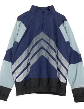Giacca a Vento Uomo V Stripes Wb Blue/carbon/ash Grey - Adidas - FashionsVida