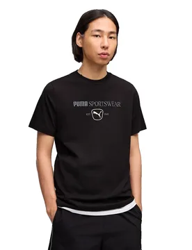 T-shirt à Manches Courtes Class Graphic Black M - Puma - FashionsVida