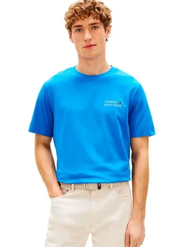 T-shirt à Manches Courtes Brand Love Mw0mw42370 Blue Orbit XL - Tommy hilfiger - FashionsVida