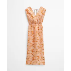 Vestido de verano regular de suave fibra de ramio