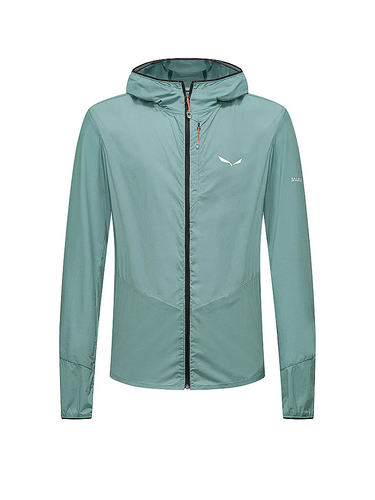 Cortavientos con capucha Pedroc Light para hombre menta S - Salewa - FashionsVida