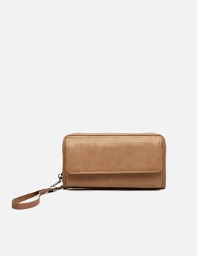 Misako Carloti large wallet Camel