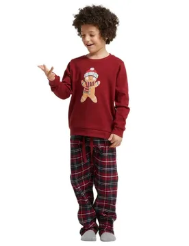 Pigiama A Maniche Lunghe Netherlands Burgundy 4-5 Anni