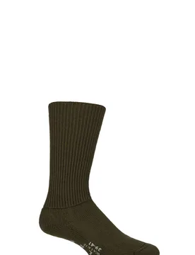 Mens and Women's 1 Pair Walkie Full Cushioned Virgin Wool Walking Socks Artichoke 5.5-7.5 UK - Green - Size: 5.5-7.5 UK - Falke - FashionsVida