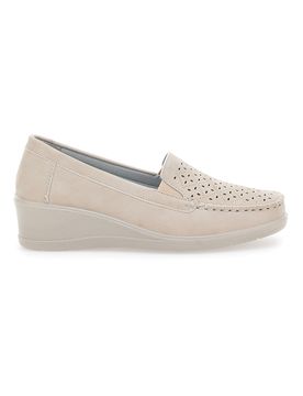 Mocassini con Zeppa Beige 4320 38