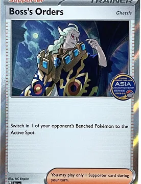 Pokemon SV Paldea Evolved 172/193 Boss’s Orders [Ghetsis] (Asia Championship 23-24 Stamp) - Pokémon - FashionsVida