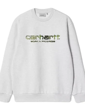 Solar Chrome Sweat Ash Heather L Herren - Carhartt WIP - FashionsVida