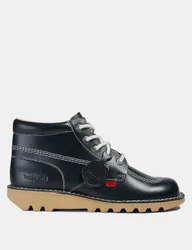 Leather Lace Up Casual Boots Navy male