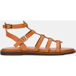 Sandalias con tiras planas de mujer en piel musa 54m