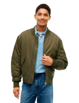 Giacca Bomber Mw0mw6690 Huntsman Green / Ivory Petal L