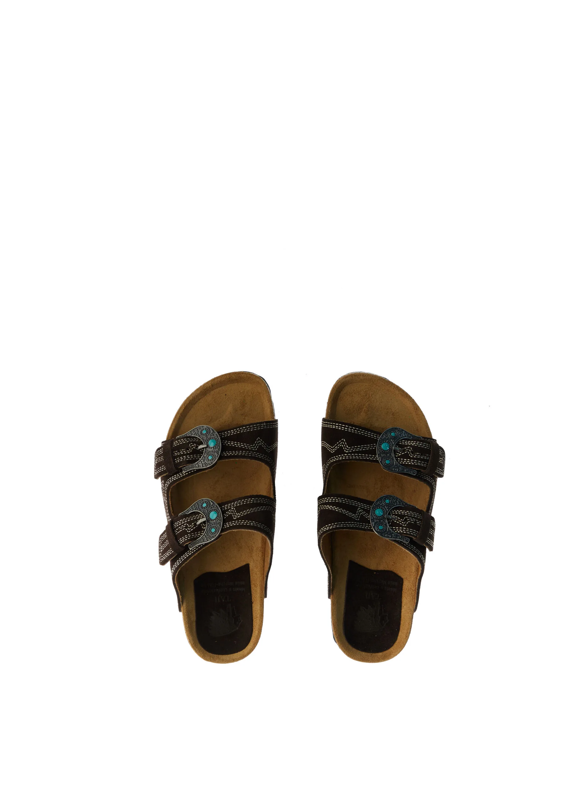 Ciabatte Buckle Tex TESTA DI MORO 37 - TAJI - FashionsVida