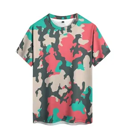 Street Trend Men's 3D Printed Short Sleeve T-Shirt - Loose Fit
