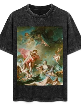 Fran?ois Boucher The Setting of the Sun T-Shirt Vintage Print Crew Neck Tee - Aliexpress - FashionsVida