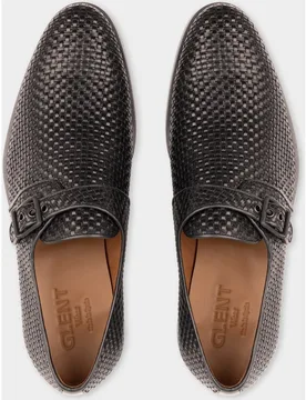 Zapatos monk de hombre de piel trenzada - Glent - FashionsVida