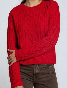 Maglione strutturato - rosso