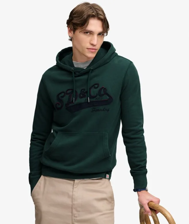Superdry Herren Sd & co Kapuzenpullover mit Lockerer Passform Green - Größe: L - 79.99 - FashionsVida
