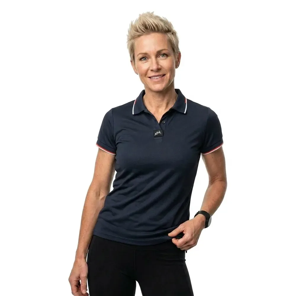 Tech Short Sleeve Polo Navy S Women - Zhik - FashionsVida