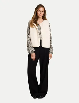 Teddy-Weste Weiß M - Tom Tailor Denim - FashionsVida