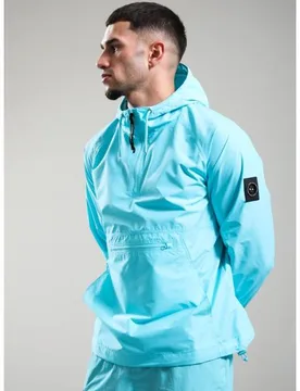 Mens Cyan Prenton Quarter Zip Jacket - Male - Blue - Small - Marshall artist - FashionsVida