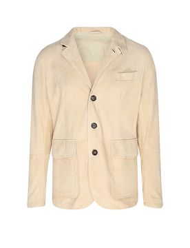 Chaqueta de cuero beige 54