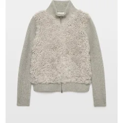 Chaqueta tricot de mujer borrego