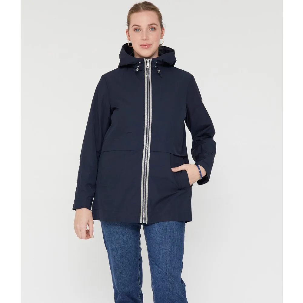 Parka de mujer con capucha y detalle de cadena - October - FashionsVida
